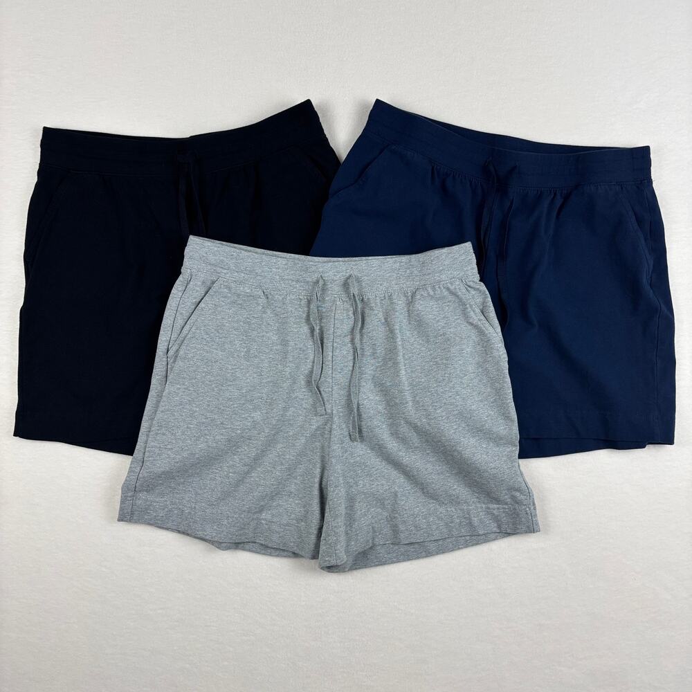 Karen Scott Sport PM Cotton Spandex Pull On Drawstring Elastic Shorts Bundle